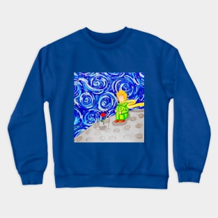 The Little Prince and his beloved rose Crewneck Sweatshirt